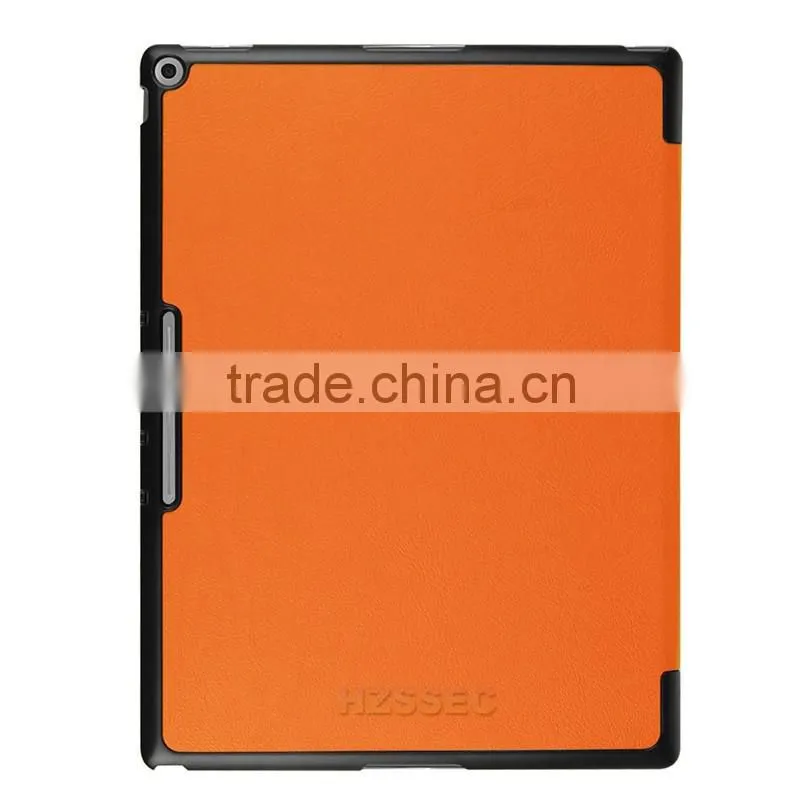 New arrival orange folding smart leather flip case back stand tablet case for Google Pixel C shockproof rugged case