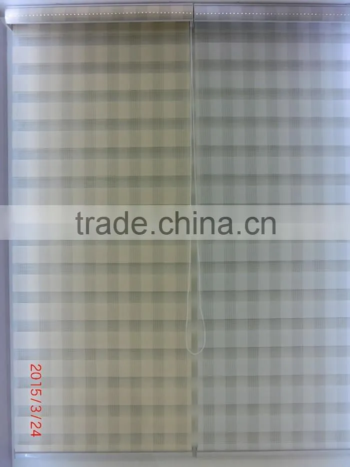 Double Sheet Semi-Opaque Horizontal Zebra Roller Blind