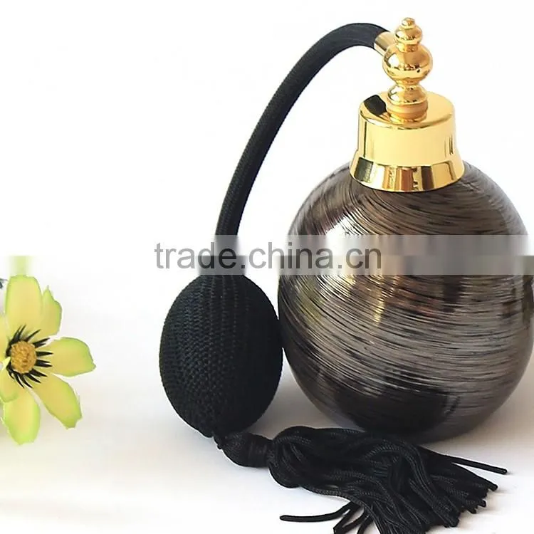 Wholesale unique design 100ml luxury airbag glass perfume bottle & Empty bottle with pump airbag atomizer spray