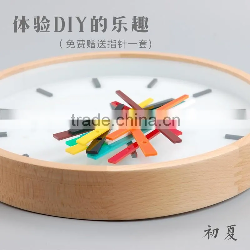 Home Fancy Decorative Cutomized Logo Wooden Wall Clock
