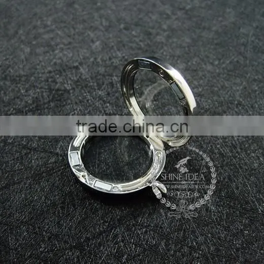 30mm Silver plated alloy round photo locket vintage style fold photo locket pendant charm 1112018