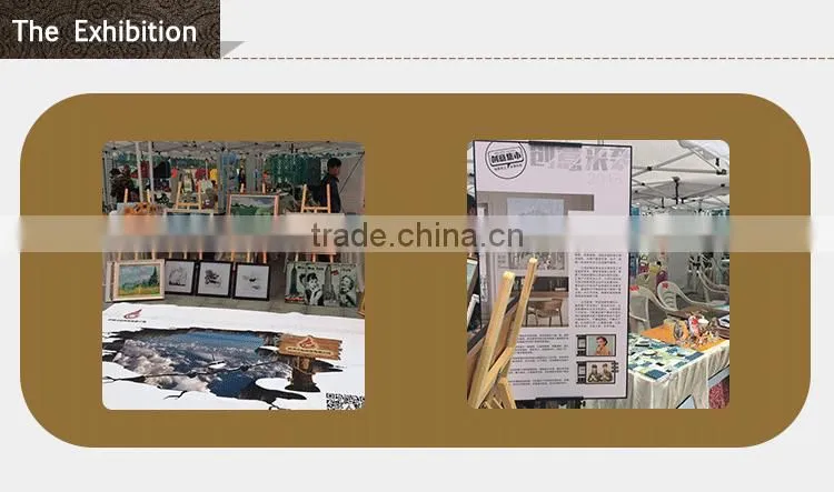 Most popular triptych art painting with frame , Triptych Painting