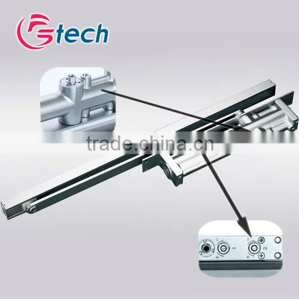 Flush mounted safe door closer with 45-65kg door weight