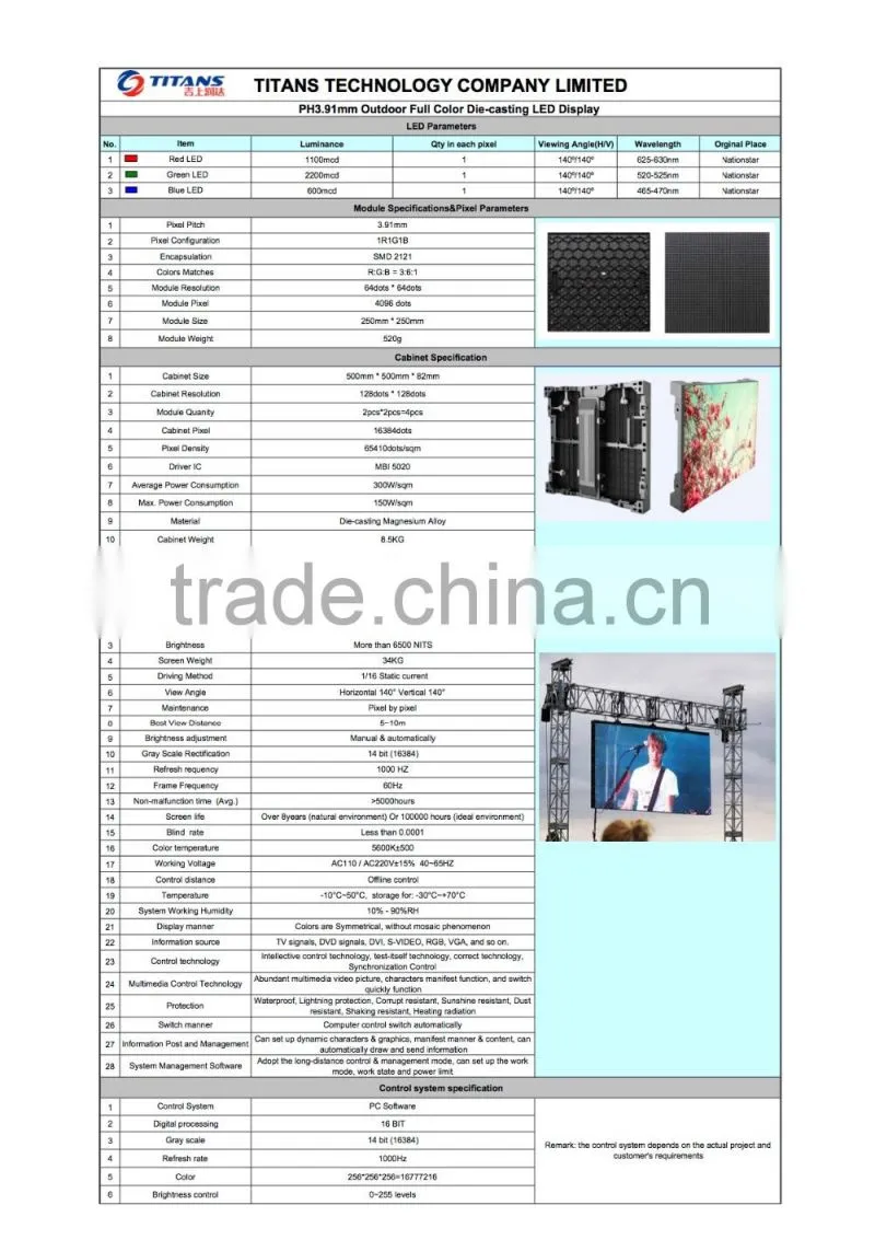 2016 New xxx Images HD LED Display Semi-outdoor P10 DIP Blue LED Display Module 320*160mm LED