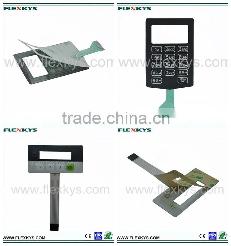 New Design Non Tactile Membrane Panel with Glossy Graphic Overlay for Locks