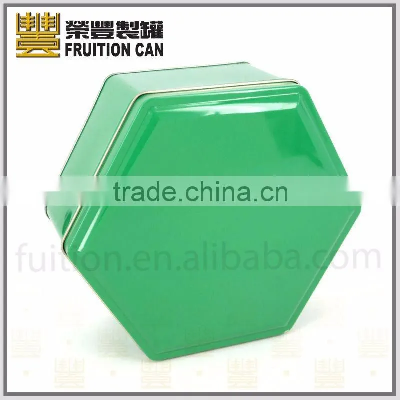 Hexagon Tin Gift Can Metal Box for candles gift boxes match Christmas packing box