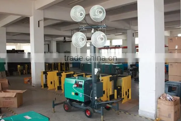 portable telescopic mobile light tower