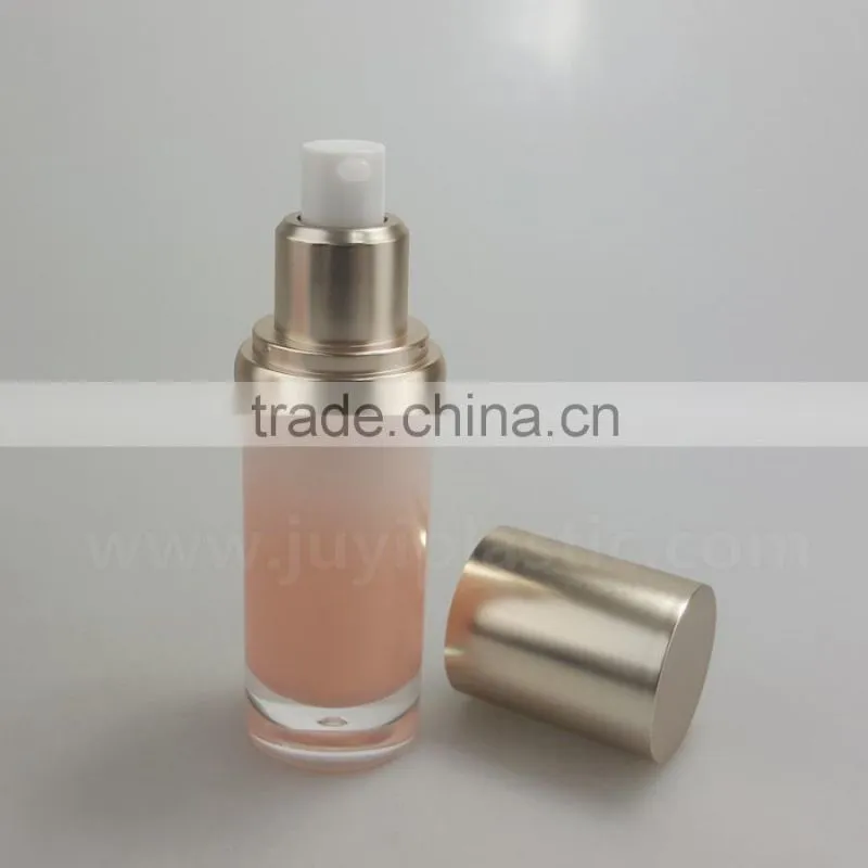 Round Cosmetic Acrylic Bottle, Acrylic Lotion Bottle With Pump