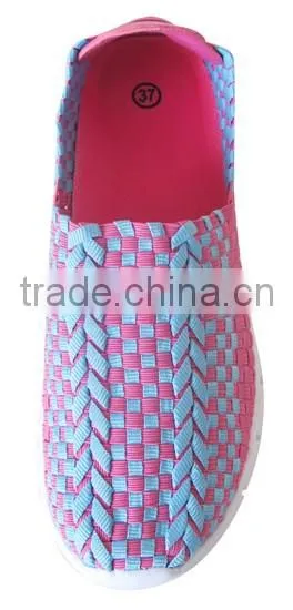 Flat Slip On Women Handmade Elastic Woven Shoes HT-109712-201