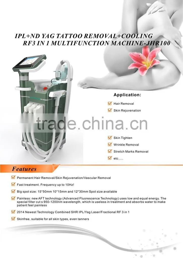 Multifunction IPL ND YAG TATTOO Removal machine for hair removal