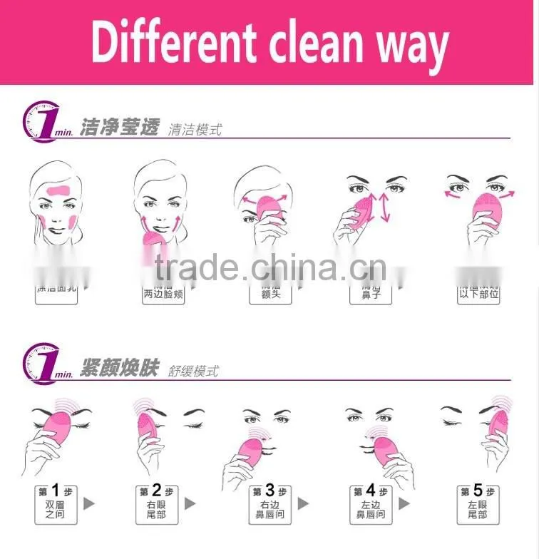 Face Wash Brushes Machine Soft Silicone Facial Brush Cleanser Waterproof Design Health Beauty Face Women Cleansers