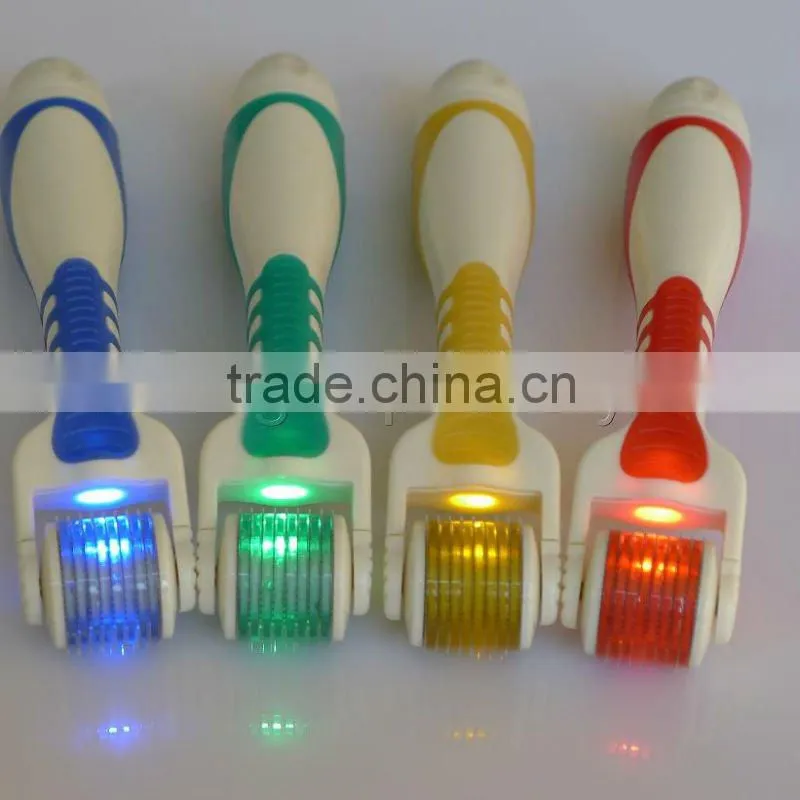 Hot sales LED derm roller four kinds of colors for your choice blue derma roller