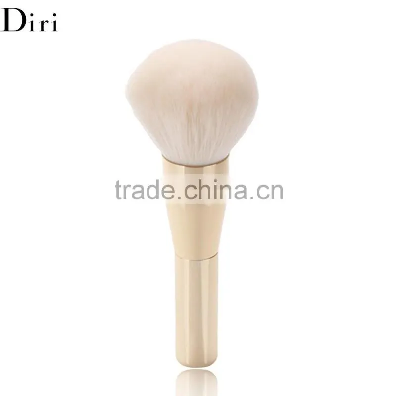 Stylish single face foundation brush Shiny silver handle