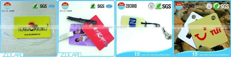 Double Sheets PVC Matte Luggage Tags With Hole, Eyelet and Transparent Strap