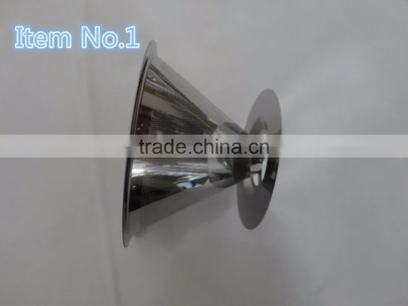 supreme stainless steel pour over coffee dripper/reusable coffee filter/camping coffee maker