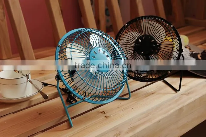 portable mute aluminum fan big size table USB fan 6 inches,mini usb fan