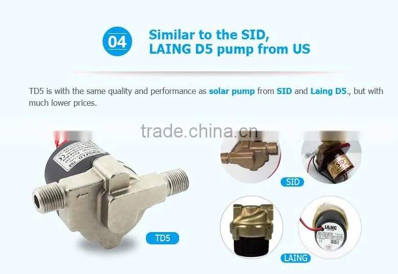 Solar PUMP TD5 for solar water heating system