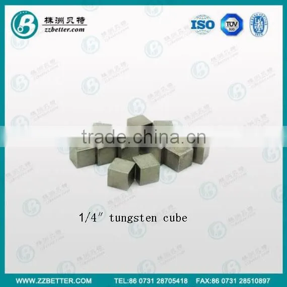 1/4 3/16 inch high density heavy alloy tungsten cube