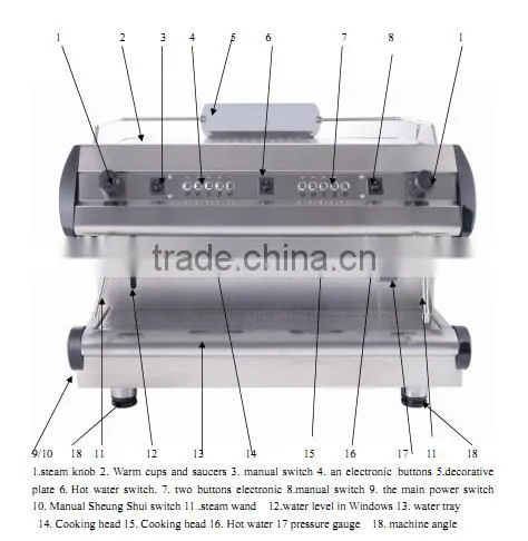 With CE 12L Semi-automati Commercial Coffee Maker Machine, Coffee Making Machine(ZQK-2X)