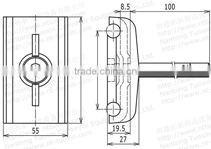 Conveyor Components TX-113 Connecting C-Double Clamps