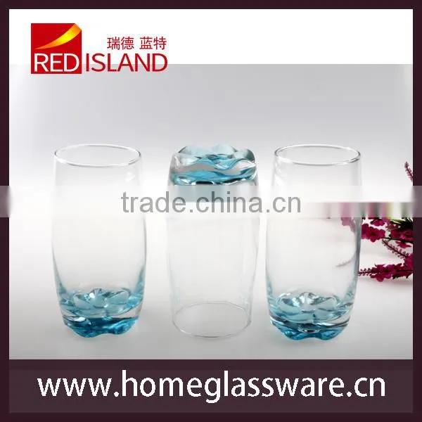 wholesale 370ml coloured drinking glass cup / tumbler glass