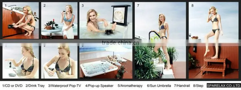5 people-(A860) water fountain outdoor whirlpool spa
