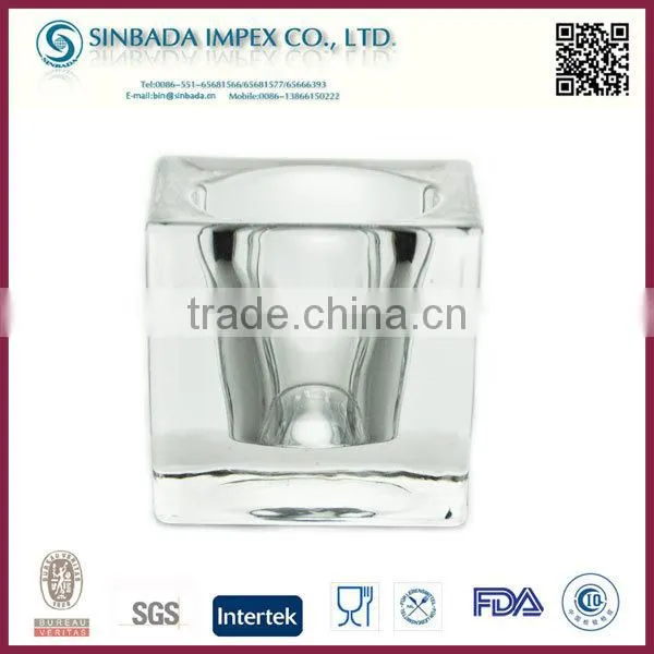 2015 wholesale hot sale cheap glass material bell glass candle holder