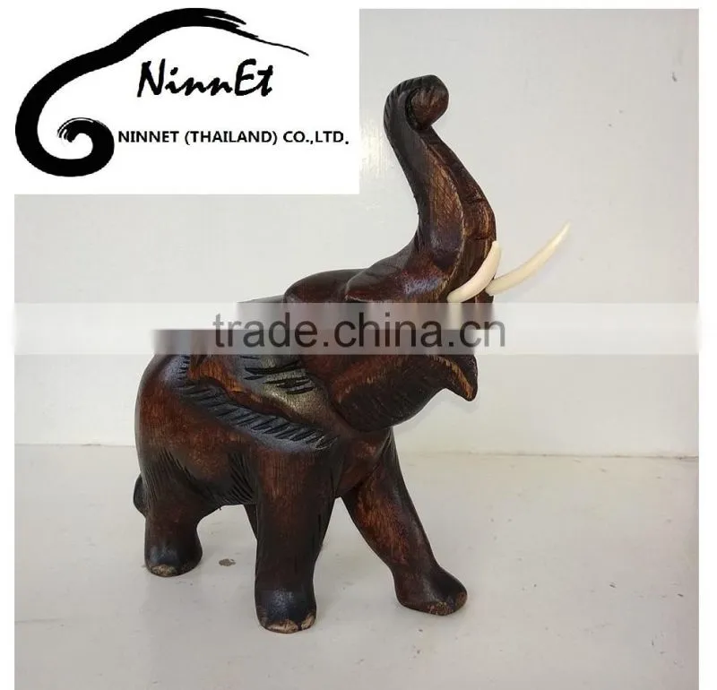 Wood Carved Elephant from Thailand