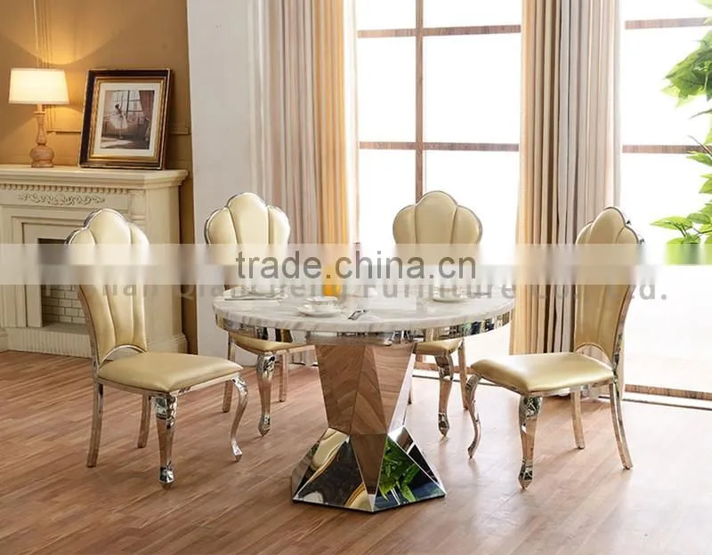 Antique french home furniture round granite dining table