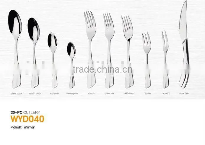 Stainless steel Gold cover knife forks spoon set for cutlery set