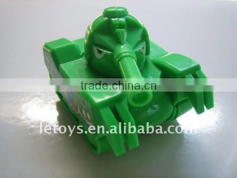 solid color inertia plastic mini tank car toy