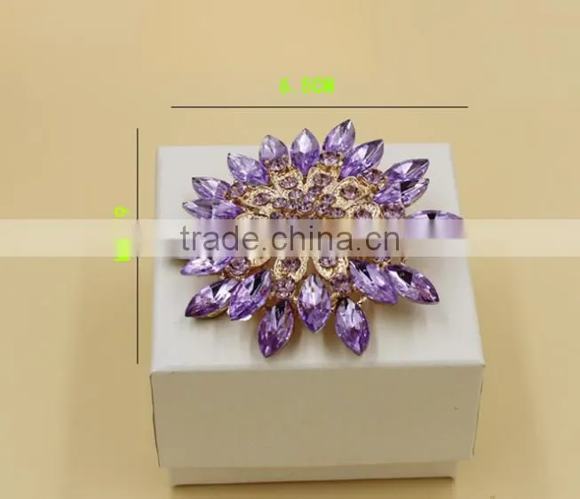 high quality Fancy Rhinestone Flower Brooch Fashion Brooch For Women Costume