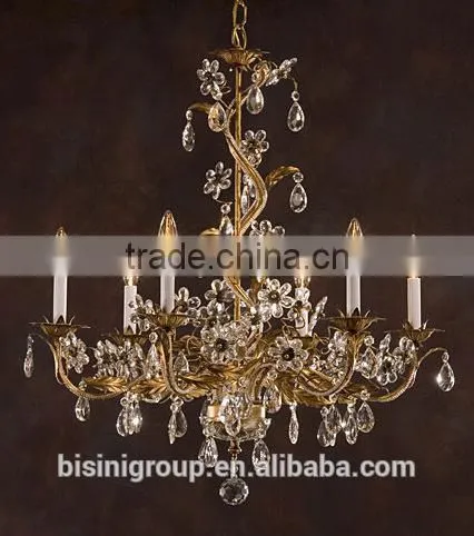 Italian crystal chandelier luxury wrought iron chandelier for kids room decoration - BF07-80118