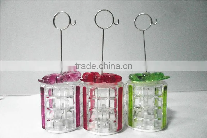 high quality hot sale acrylic led christmas decor name card holder with mini gift box