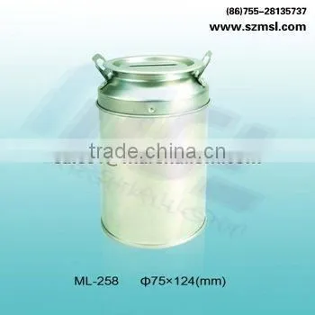 milk shape coin tin box