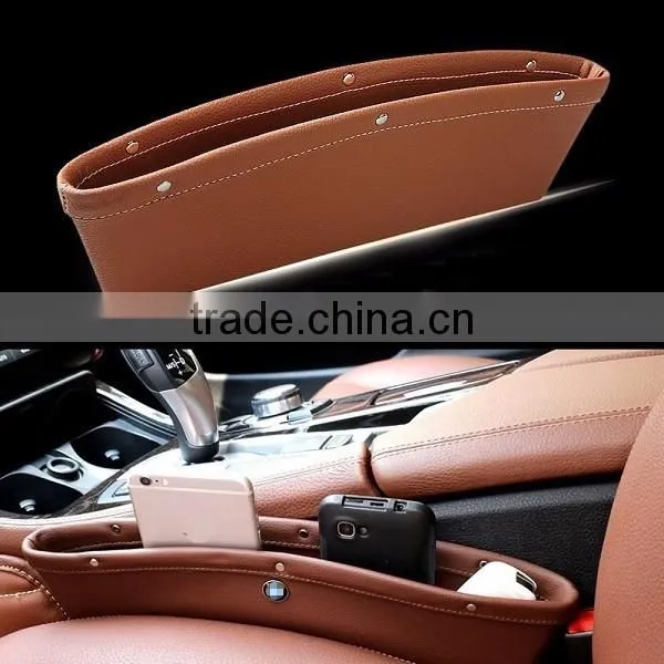 Premium PU Leather Seat Catch Car Seat Slit Pocket Organizer