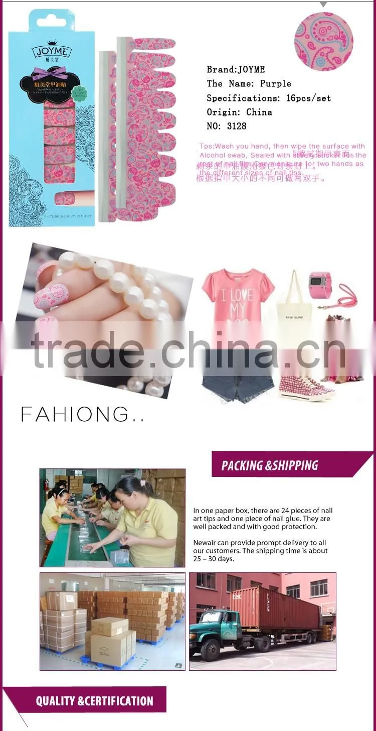 DIY Salon 100% Real Nail Polish Strip OEM Nail Patch