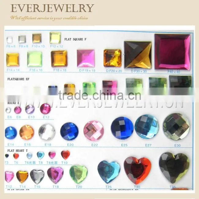 crystal color acrylic rhinestone