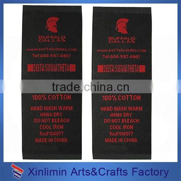 Woven technics wholesale iron on fabric labels