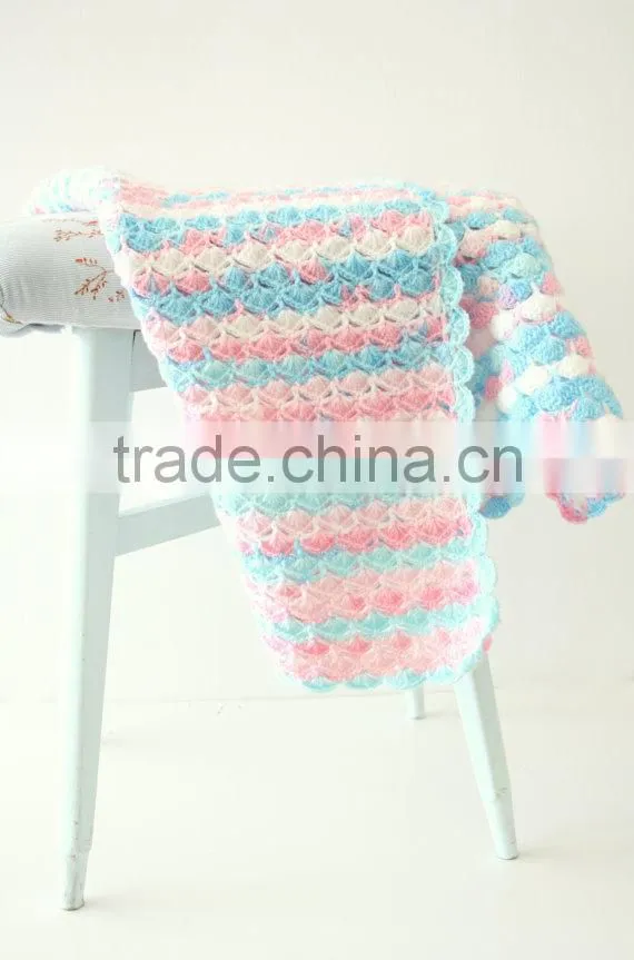 Lovely Newborn Baby Blanket, Colorful Knitted Blanket, Handmade Blanket