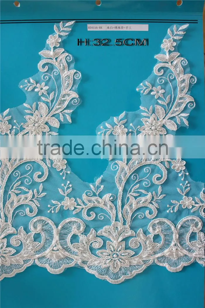 Made in China beaded bridal lace trim best selling products in dubai