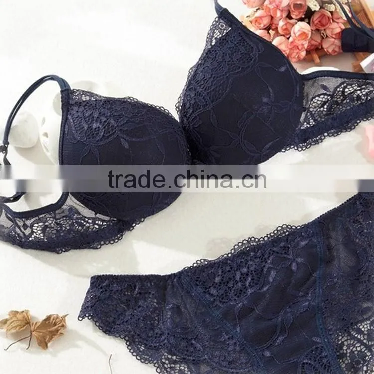 Red wine ladies stylish underwire bra and panty set