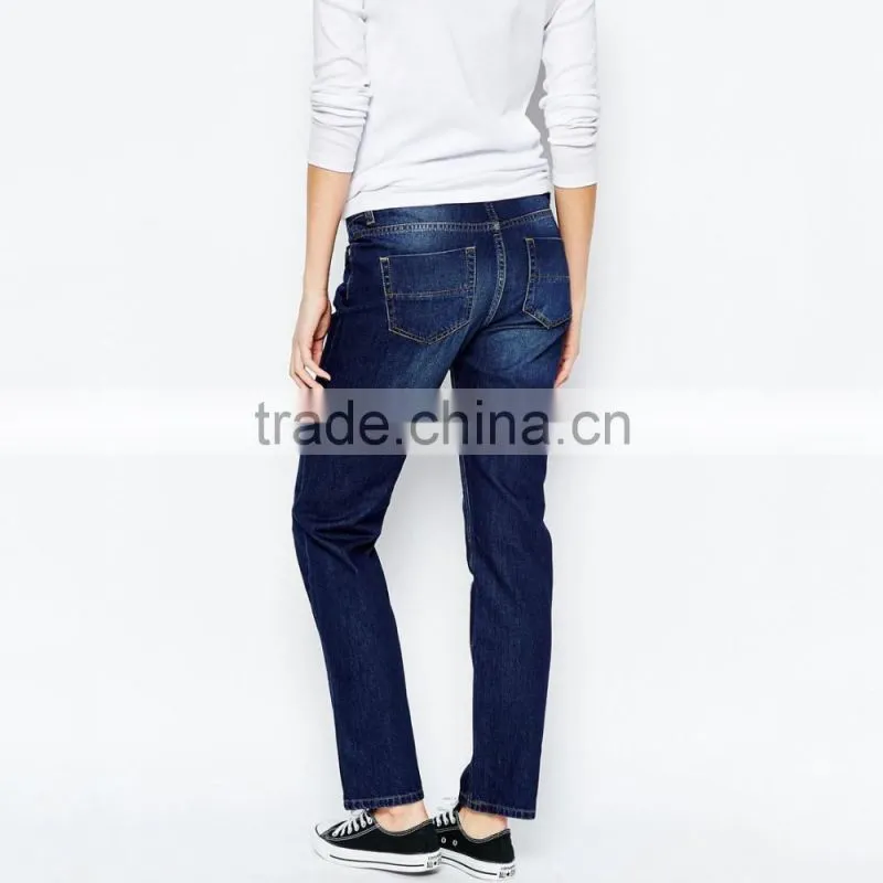 women ripped fashion blue loose style maternity jeans