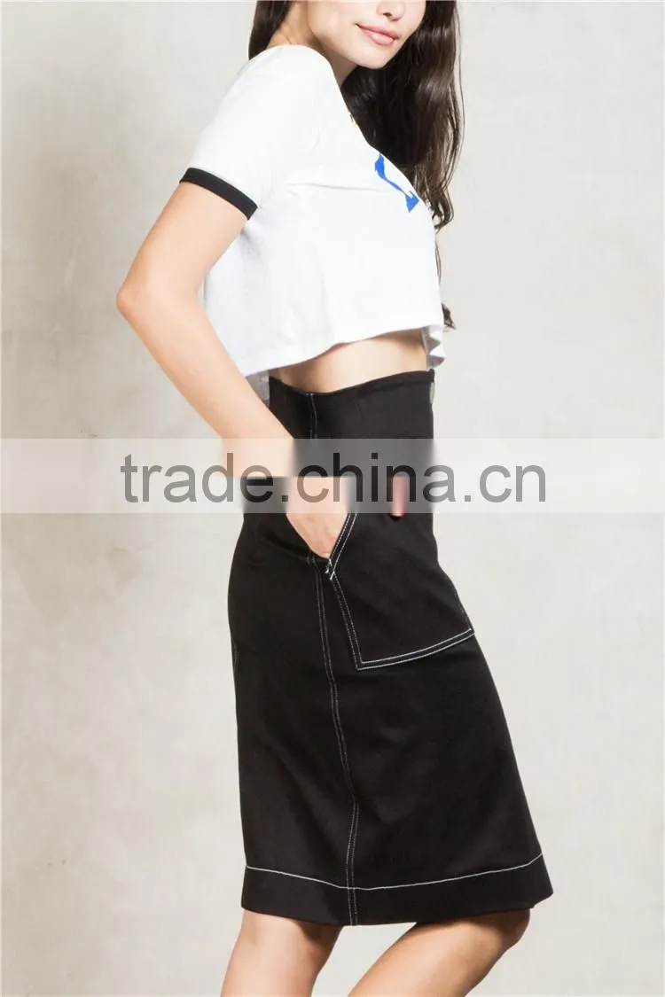 White cities crop ringer t-shirt uk flag t shirt