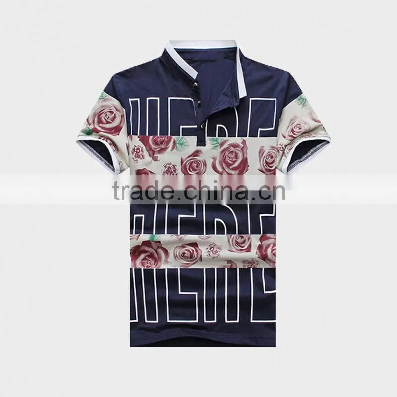 2015 Hot Sale Summer Men's Polo Shirt with Ribbon