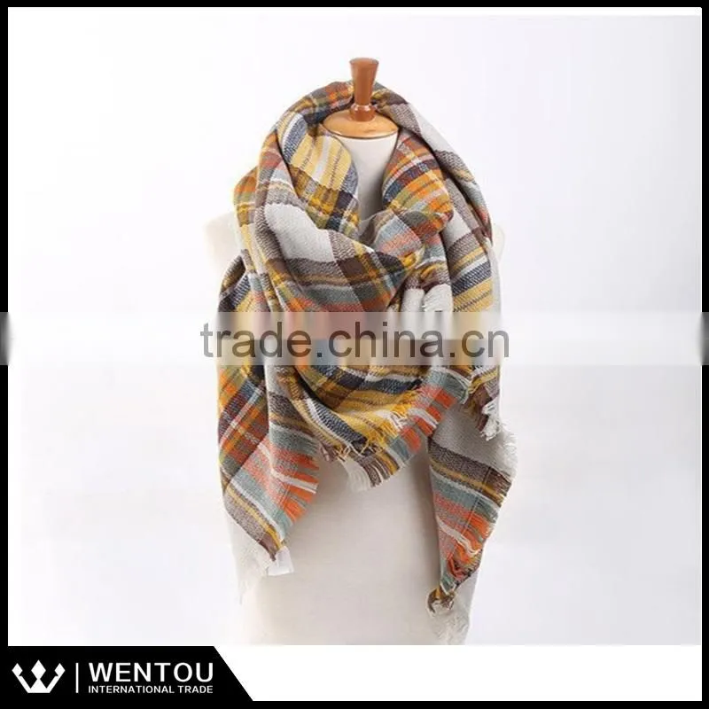 Wholesale Oversized Plaid Tartan Blanket Scarf