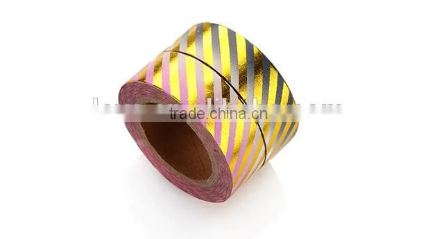 2 patters 1.5cm*10m Gold Foil Washi Tape for decorative