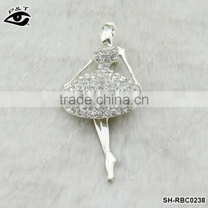 Rhinestone brooch Crystal Brooch Pins Fairy Design for wedding invitation