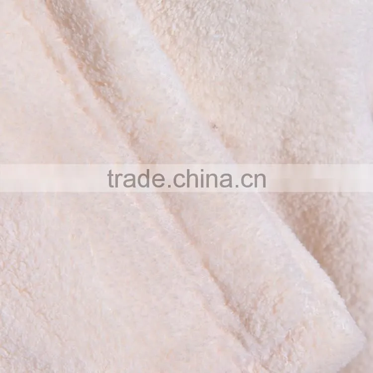 Knee length coral fleece women bathrobe plush sleepwear