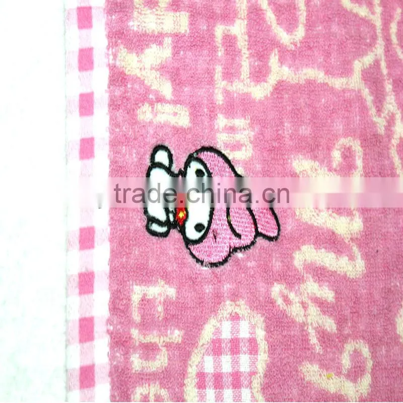 100 % Cotton Red Color Yarn Dyed Terry Face Towels